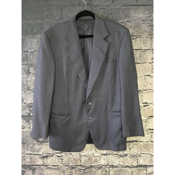 Ermenegildo Zegna Other - Syd Jerome Blazer‎ Mens 42R Gray Blue Wool Made in Italy Zegna Cloth Sport Coat